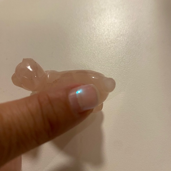 Beautiful Chinese Rose Pink Jade Cats Figurine Set - Picture 10 of 12